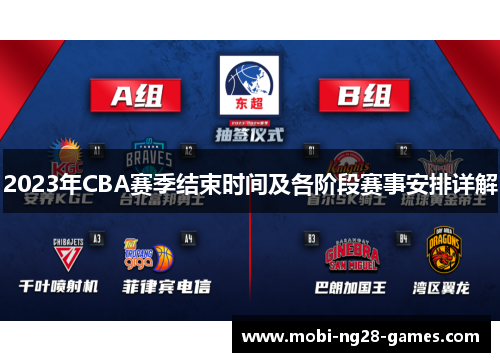 2023年CBA赛季结束时间及各阶段赛事安排详解 2023年CBA赛季结束时间及各阶段赛事安排详解